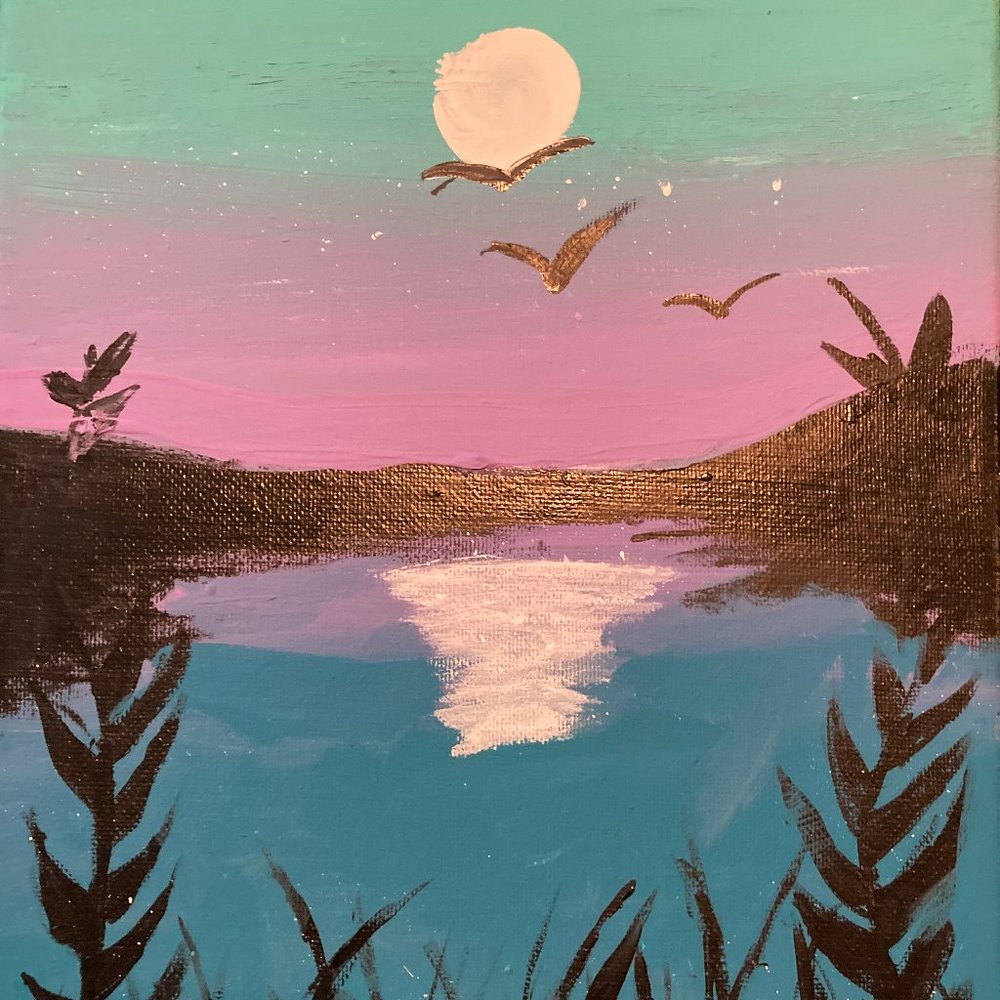 Hand background painting